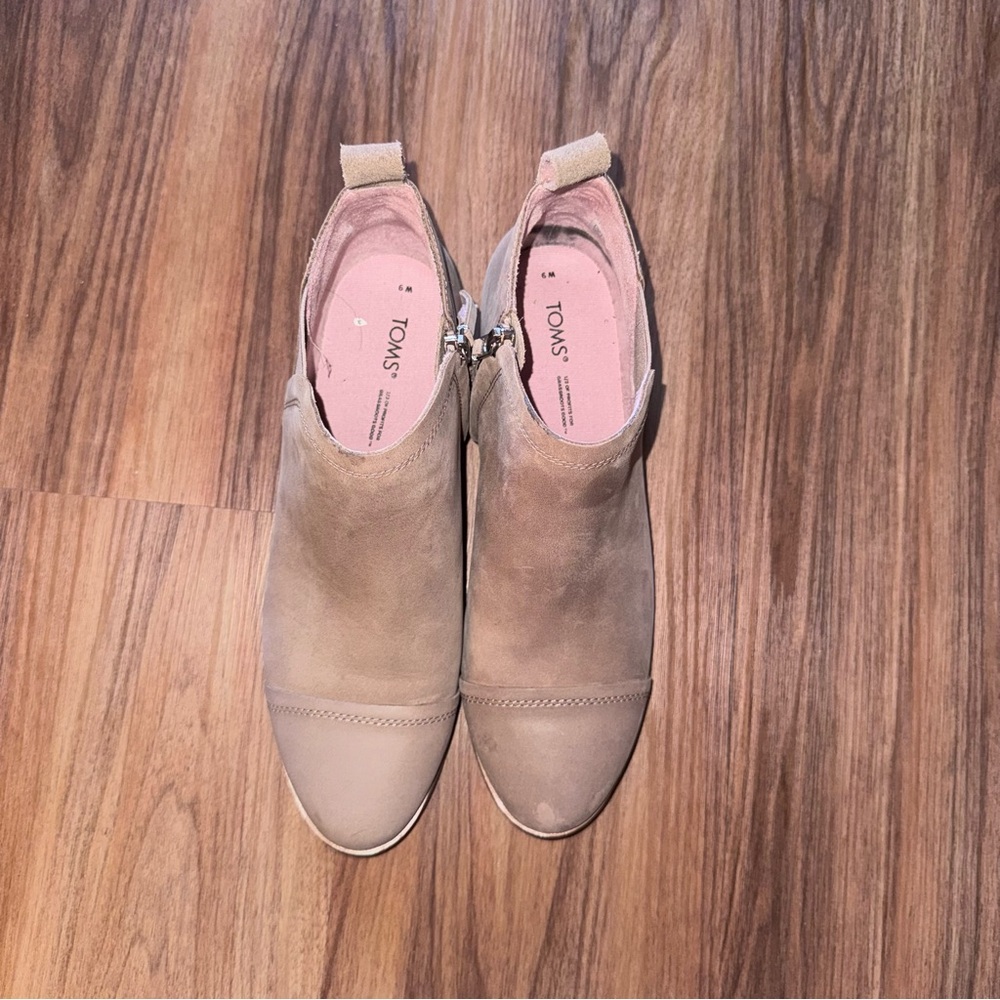 TOMS Reese bootie suede tan size 9W - Picture 2 of 8